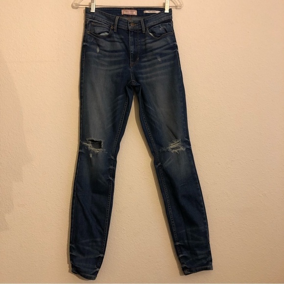 Guess Vintage 1981 Skinny Blue High Waist Jeans Women Size 27 - Picture 1 of 11